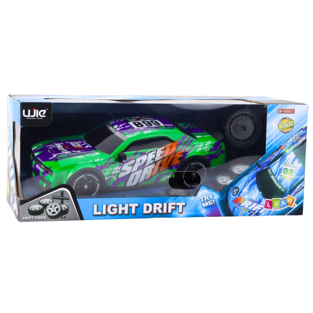 Radiostyrd driftbil 27 cm med LED och 2,4 GHz, 7,4V batteri
