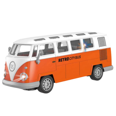 Radiostyrd leksaksbuss med belysning 23,5 cm inkl fjärrkontroll
