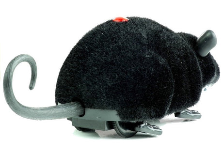 Radiostyrd leksaksmus svart 27 cm med infraröd fjärrkontroll