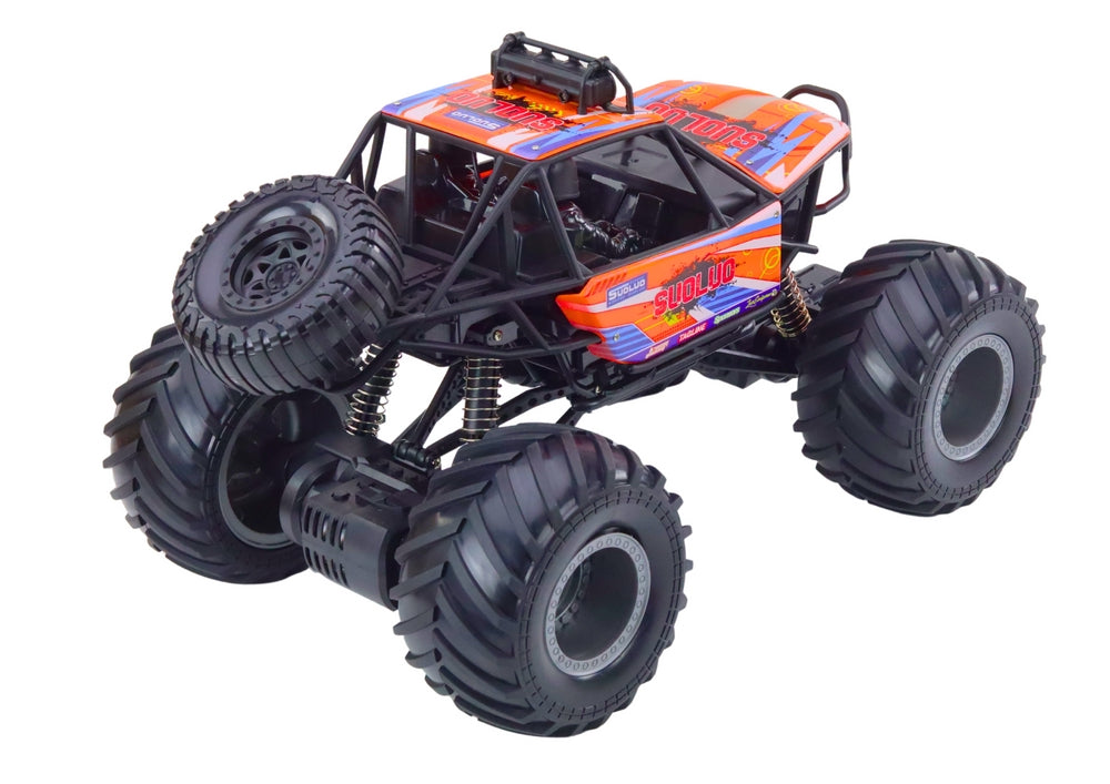Radiostyrd offroadbil 1:8 2.4GHz 12 km/h 30 m orange med batteri