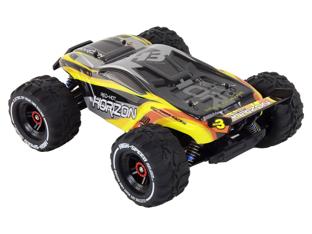 Radiostyrd off-road bil 4WD 30 km/h LED gul 1400 mAh 30 cm