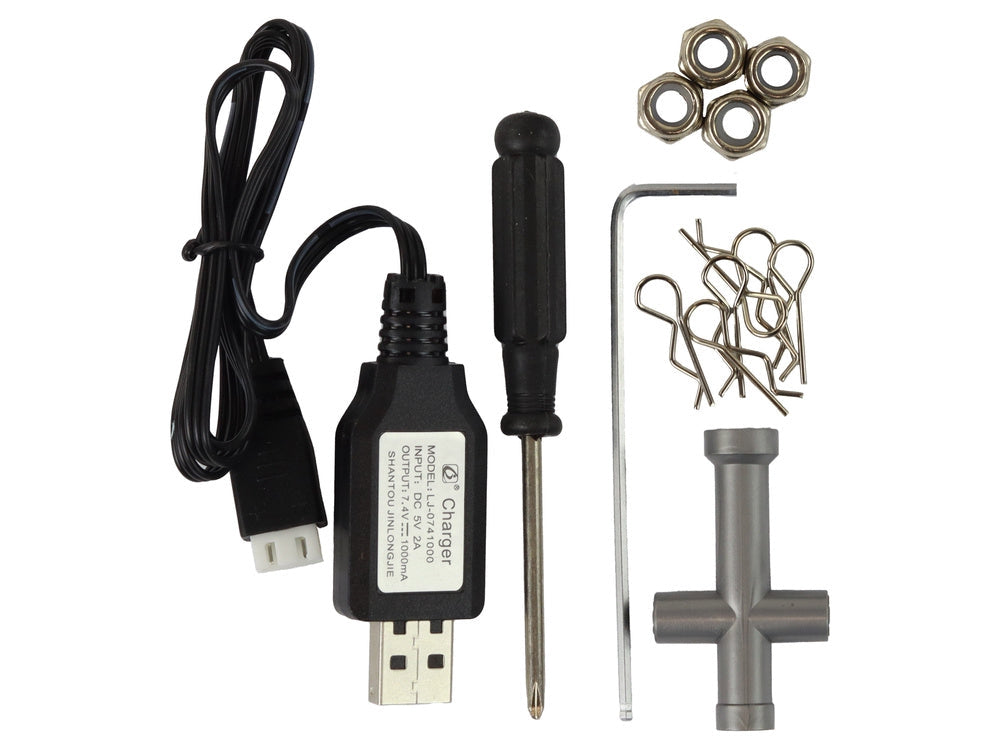 Radiostyrd off-road bil 4WD 30 km/h LED gul 1400 mAh 30 cm