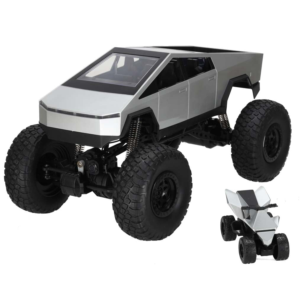 Radiostyrd offroad pickup 1:8 4WD 2.4GHz 7,4V LED 45cm + minibils