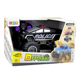Radiostyrd off-road polisbil 1:16 med LED och sprayeffekt USB
