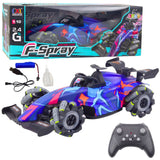 Radiostyrd racingbil 1:10 med ångeffekt & LED, 2.4 GHz, 3.7V