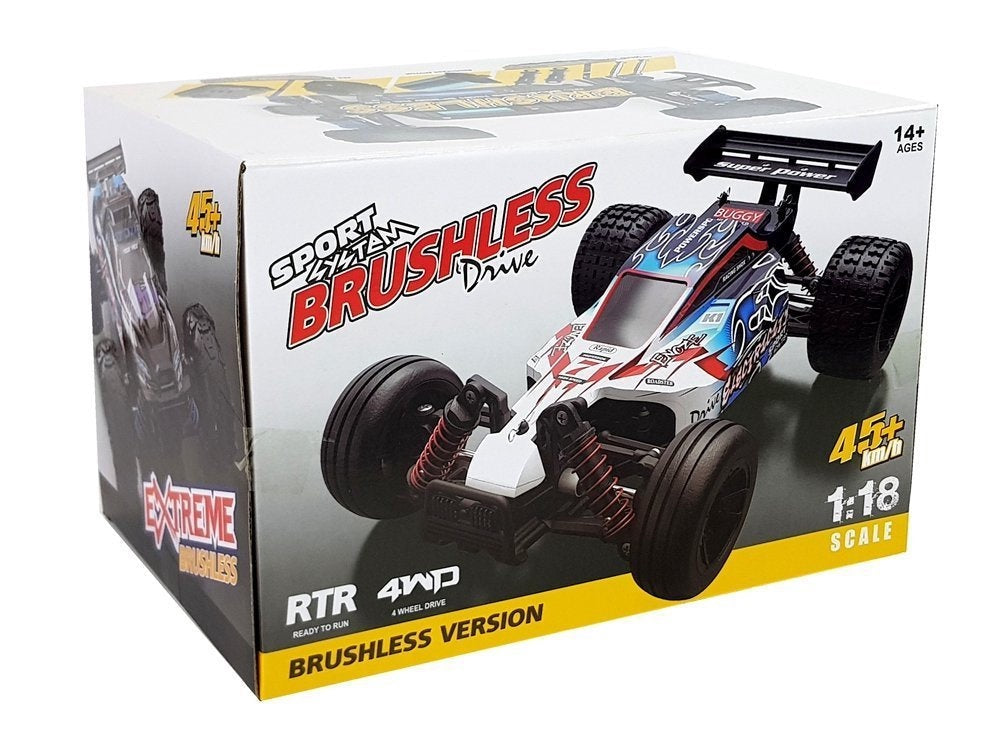 Radiostyrd rallybil 1:18 4x4 45 km/h 2.4GHz med batteri & laddare