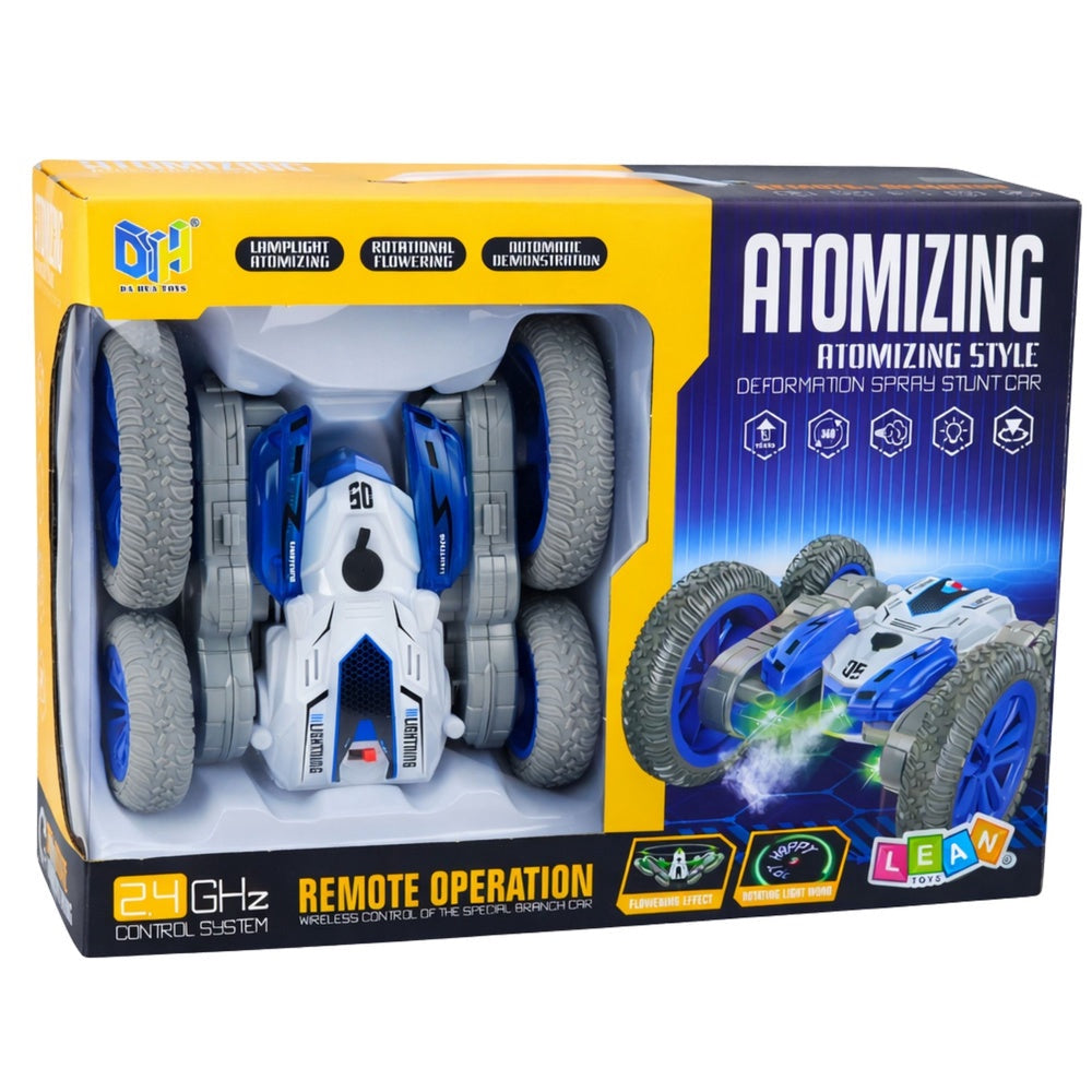 Radiostyrd stuntbil 2.4GHz 360° LED-ljus uppladdningsbar 14 cm