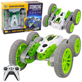 Radiostyrd stuntbil 2.4GHz 360° dubbelsidig drift LED ångeffekt
