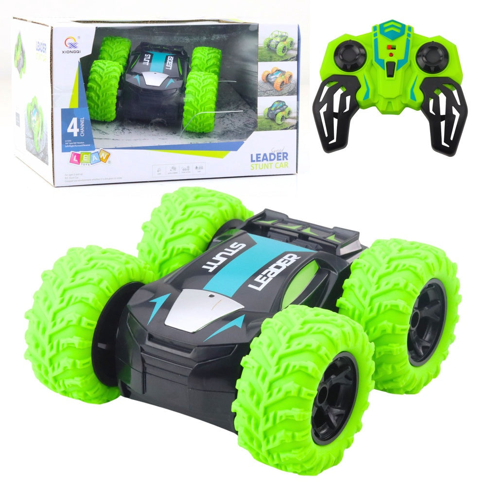 Radiostyrd stuntbil 2.4GHz med 360° rotation och LED-ljus 15,5 cm