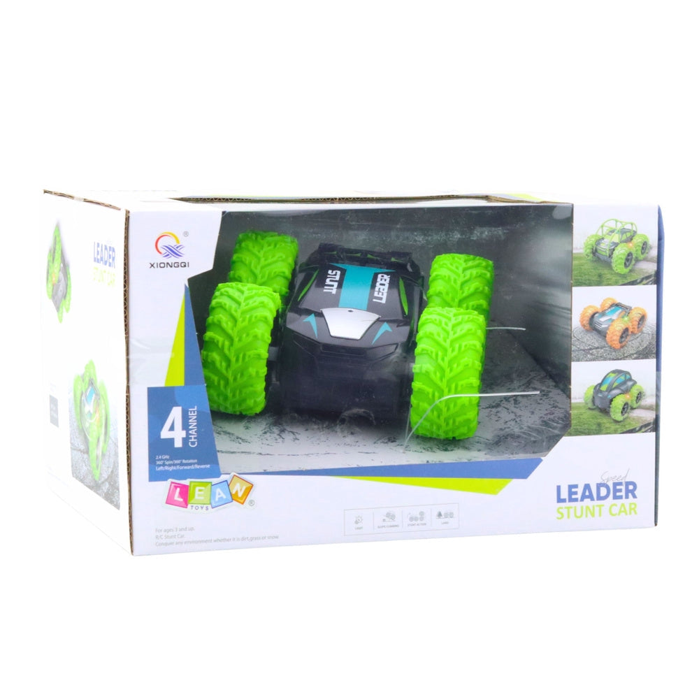 Radiostyrd stuntbil 2.4GHz med 360° rotation och LED-ljus 15,5 cm