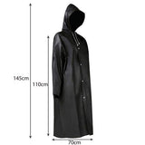 Regnjacka EVA lång med huva svart 110 cm unisex