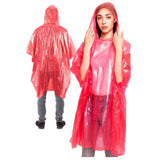 Regnponcho i nyckelring, vattentät folie, röd behållare 6,5 cm