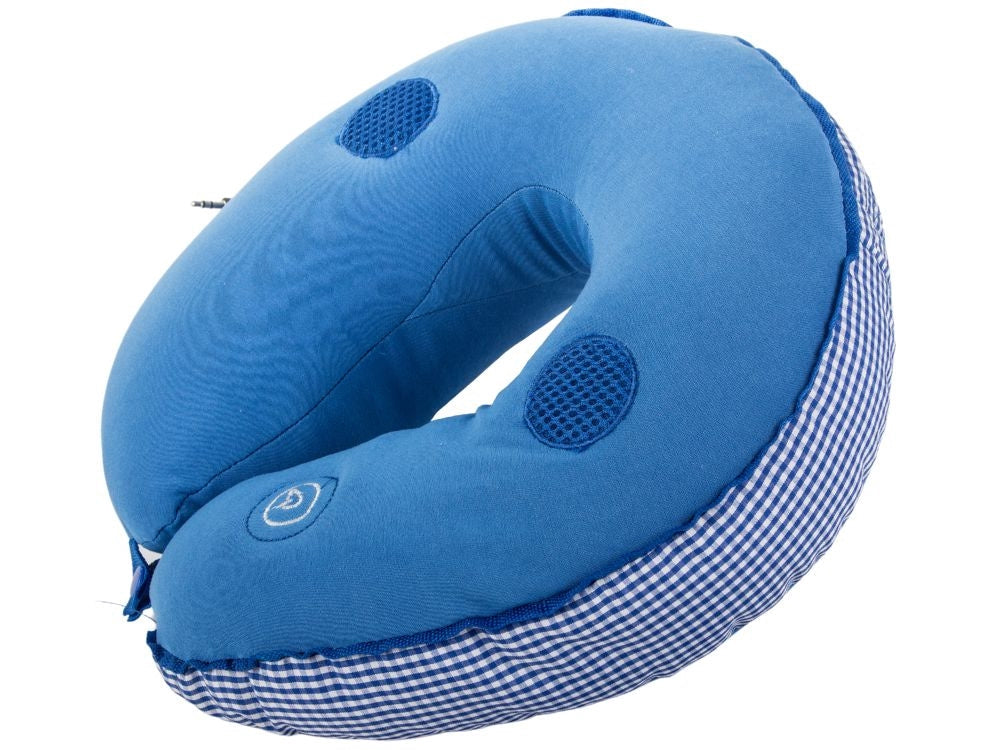 Resekudde nackkudde med vibrationsmassage och högtalare 27x26 cm