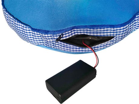Resekudde nackkudde med vibrationsmassage och högtalare 27x26 cm