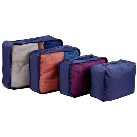 Reseorganisatör set 7 delar klädkuber & skoväska i polyester navy