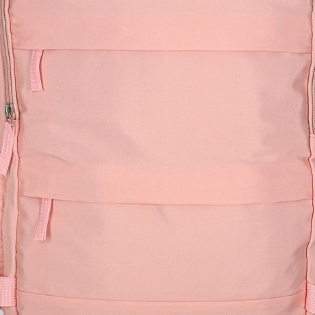 Reseryggsäck rosa 45x30 cm 3 fack med utvidgbart bottenfack