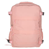 Reseryggsäck rosa 45x30 cm 3 fack med utvidgbart bottenfack