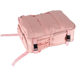 Reseryggsäck rosa 45x30 cm 3 fack med utvidgbart bottenfack