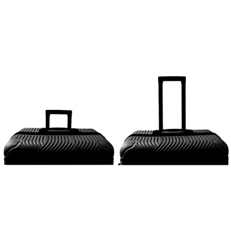 Resväska set 3-pack svart ABS med 4 hjul och kombinationslås