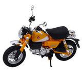 Retro motorcykelmodell i metall/plast gul 14,5 cm med ljus 3x AG13