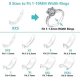 Ringjusterare i silikon 8-pack transparent, för ringbredd 1–10 mm