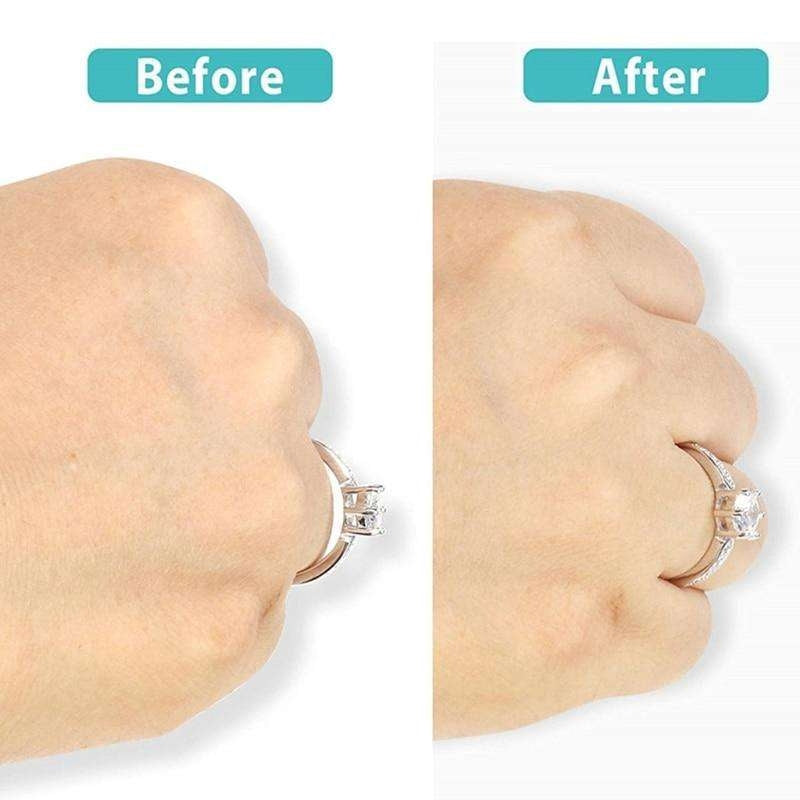 Ringjusterare i silikon 8-pack transparent, för ringbredd 1–10 mm