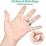 Ringjusterare i silikon 8-pack transparent, för ringbredd 1–10 mm