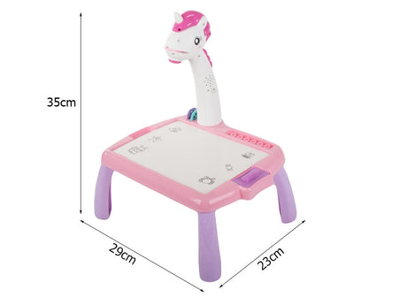 Ritbord med projektor och ljud 24 motiv rosa 12 pennor set