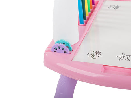 Ritbord med projektor och ljud 24 motiv rosa 12 pennor set