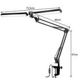 Ritbordslampa LED med dubbla ljuspaneler 24W 3 färger 10 nivåer svart