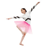 Rosa tyll tutu-kjol barn 3 lager elastisk midja 29 cm