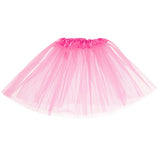 Rosa tyll tutu-kjol barn 3 lager elastisk midja 29 cm