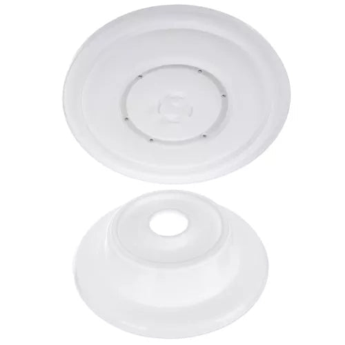 Roterande tårtfat 28 cm med 3 spatlar, vit