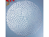 Rund bordstablett i plast silver Ø41 cm 1-pack