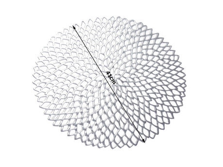Rund bordstablett i plast silver Ø41 cm 1-pack
