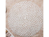 Rund bordstablett i plast silver Ø41 cm 1-pack
