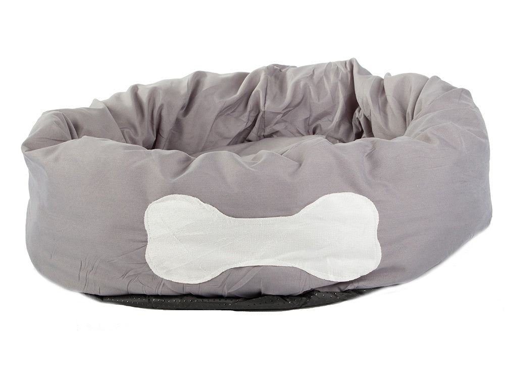 Rund hundbädd/kattbädd 50 cm med upphöjda kanter, blandade färger