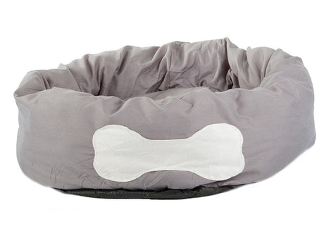 Rund hundbädd/kattbädd 50 cm med upphöjda kanter, blandade färger