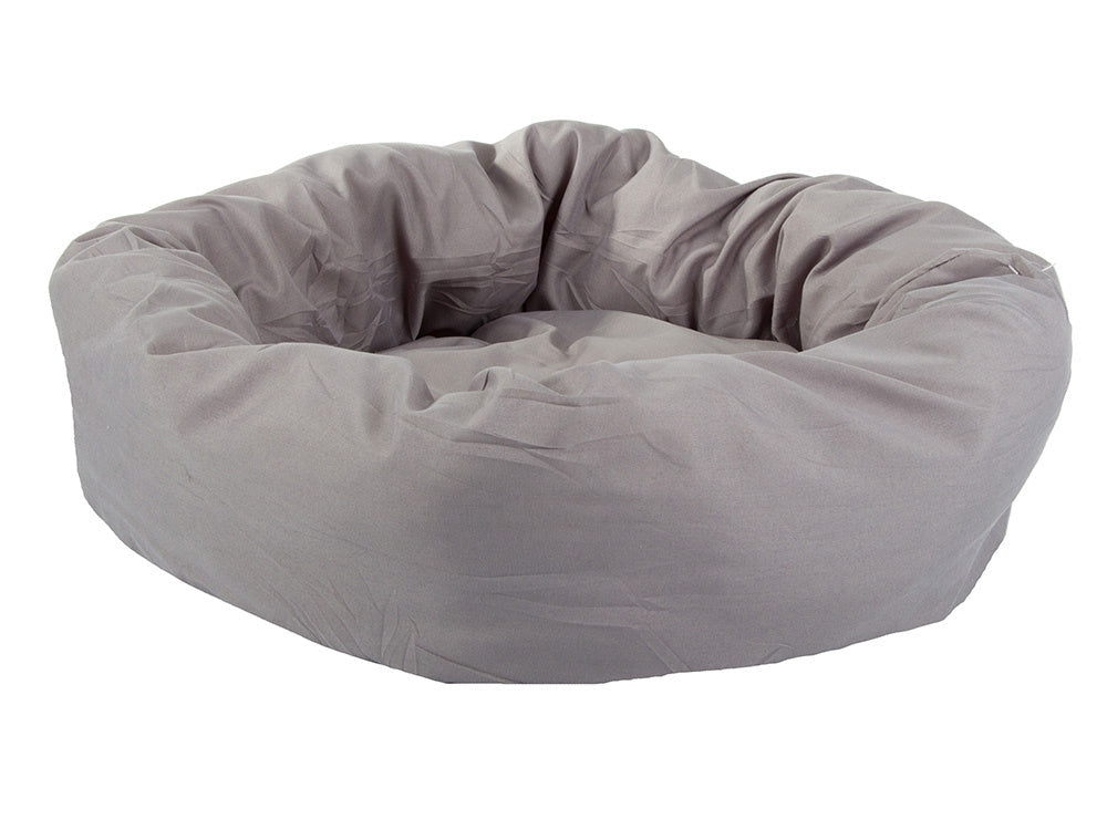 Rund hundbädd/kattbädd 50 cm med upphöjda kanter, blandade färger