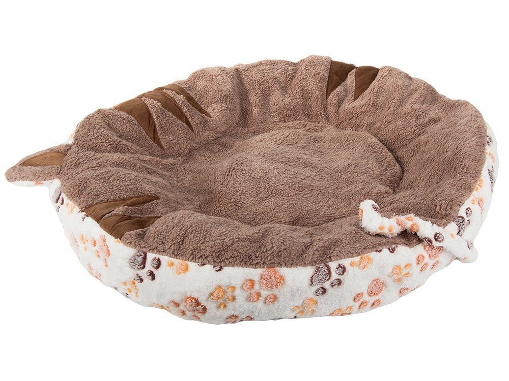 Rund hundbädd/kattbädd plysch 60 cm med vattenavvisande botten