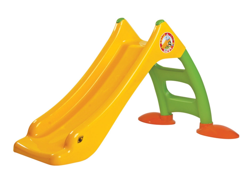 Rutschkana för barn 2+ år 110 cm med stege 3 steg grön/brun