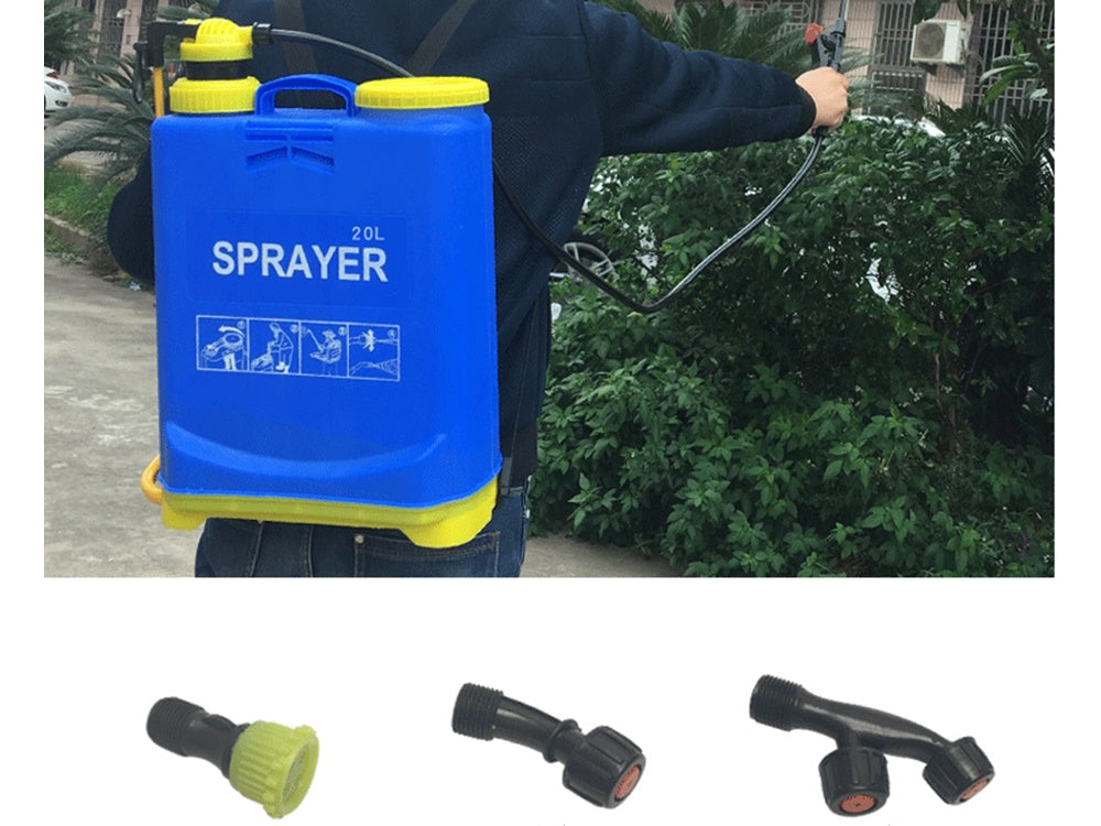 Ryggburen tryckspruta 20 L 4 bar med lans 75 cm slang 110 cm blå