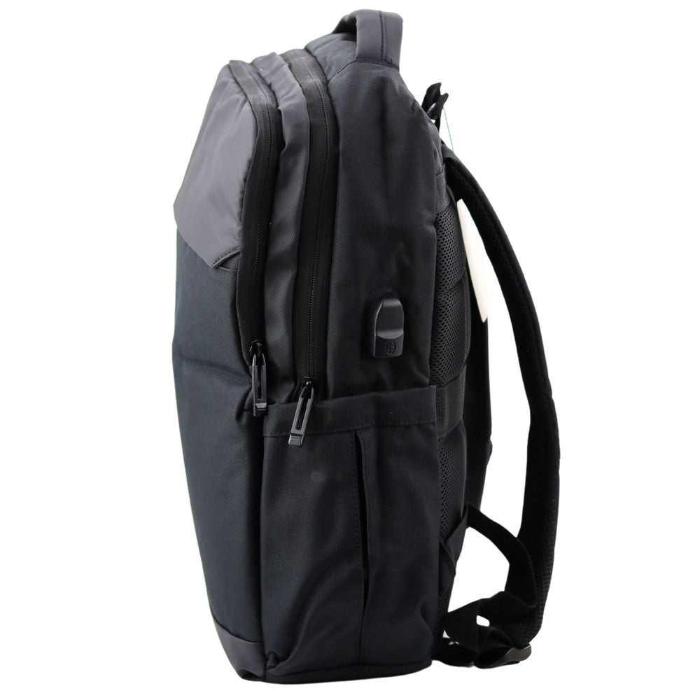 Ryggsäck 16L med laptopfack och USB-port grafitsvart 45x32x11 cm