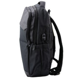 Ryggsäck 16L med laptopfack och USB-port grafitsvart 45x32x11 cm