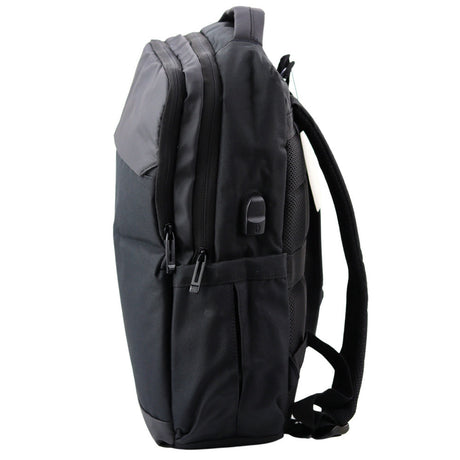 Ryggsäck 16L med laptopfack och USB-port grafitsvart 45x32x11 cm