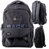 Ryggsäck 23L svart 46x33x15 cm med 2 fack och 6 fickor