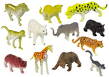 Safari djurfigurer set 34 delar i plast/gummi med tillbehör