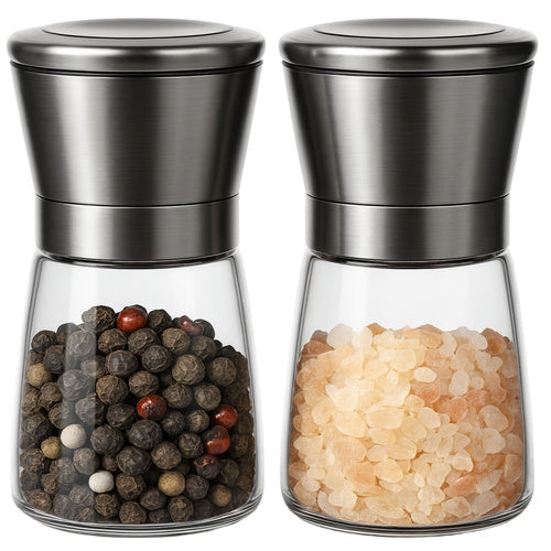 Salt- och pepparkvarn set 2-pack 190 ml glas, keramisk mekanism