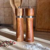Salt- och pepparkvarn set 2-pack akaciaträ 21 cm keramisk kvarn