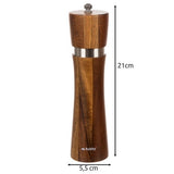 Salt- och pepparkvarn set 2-pack akaciaträ 21 cm keramisk kvarn